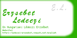 erzsebet ledeczi business card