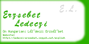 erzsebet ledeczi business card